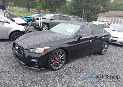 2021 Infiniti Q50 Red Sport 400 from USA, damaged, VIN JN1FV7DP6MM850115